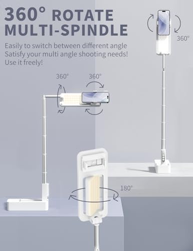 MobiStand - Content Creator Tool - Mobile Phone Stand And Holder For Video Recording With Light