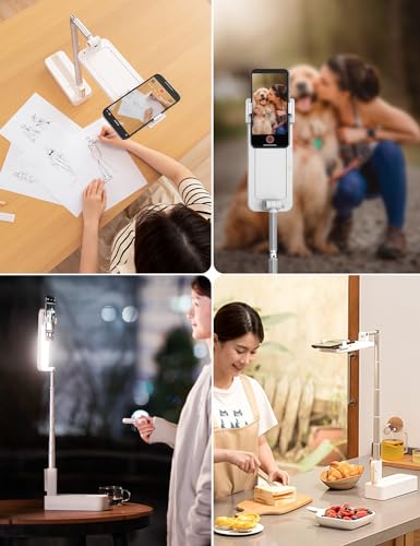 MobiStand - Content Creator Tool - Mobile Phone Stand And Holder For Video Recording With Light